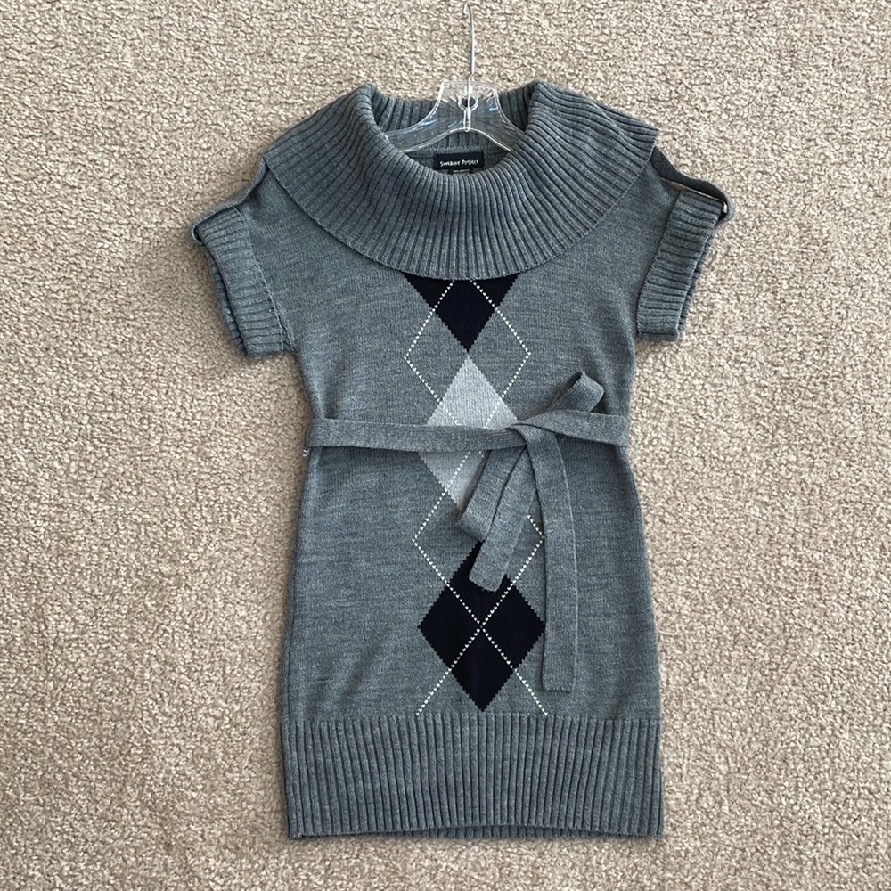 NEW UNUSED Girls’ Gray Knit Sweater Dress